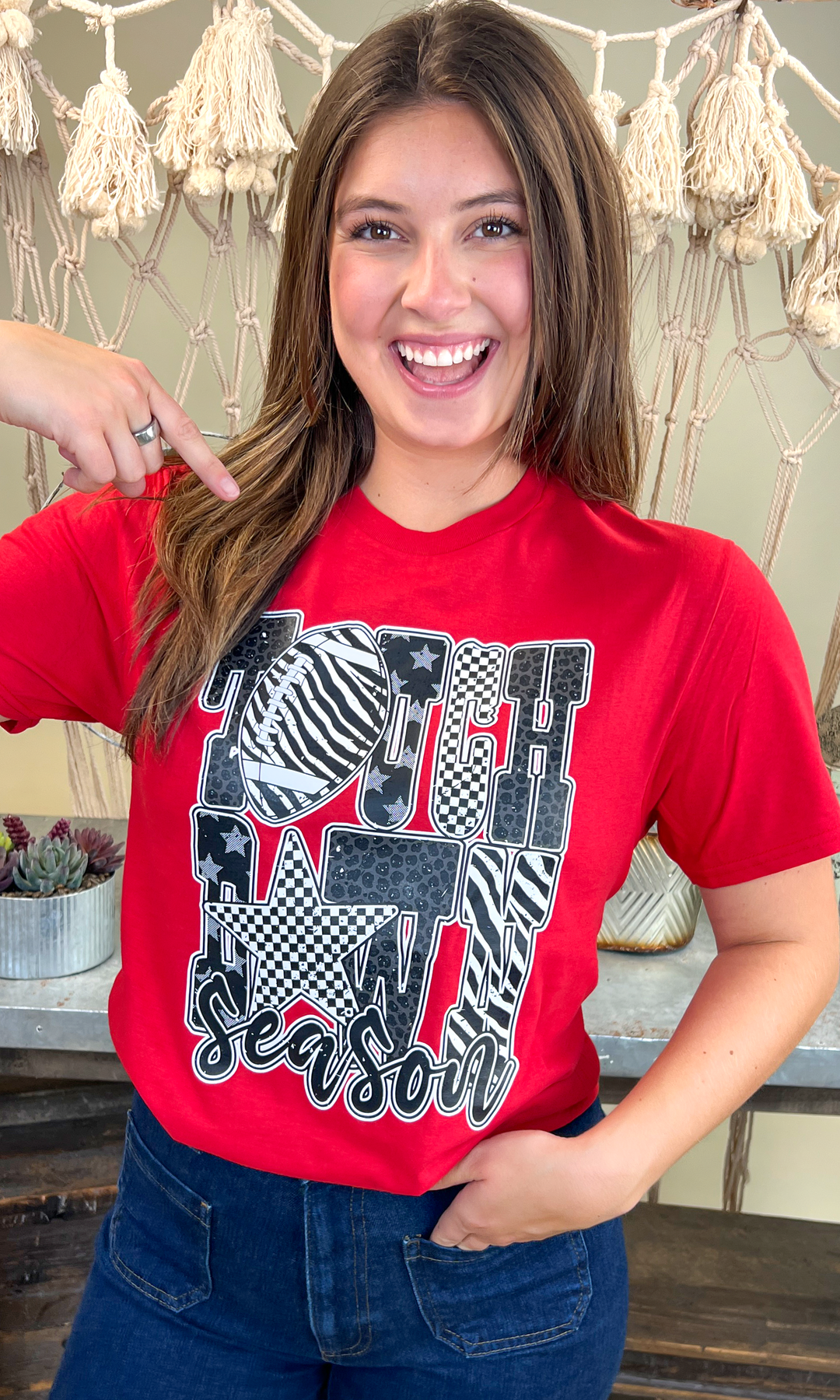 Touchdown Season Football Graphic T-Shirt
