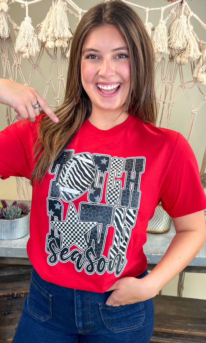 Touchdown Season Football Graphic T-Shirt