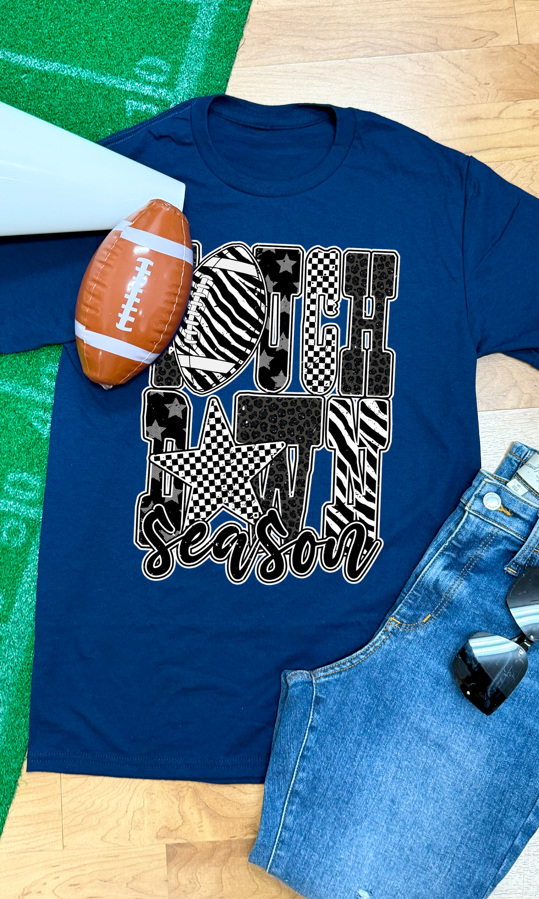 Touchdown Season Football Graphic T-Shirt