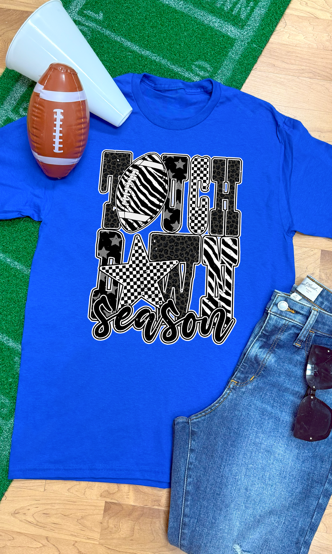 Touchdown Season Football Graphic T-Shirt