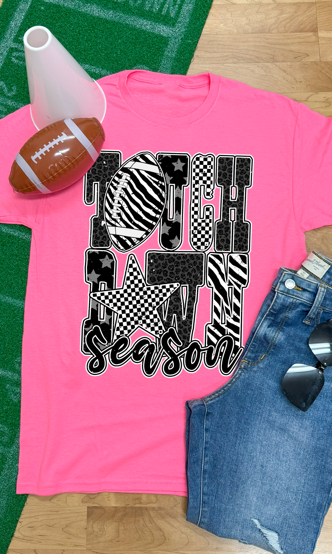 Touchdown Season Football Graphic T-Shirt