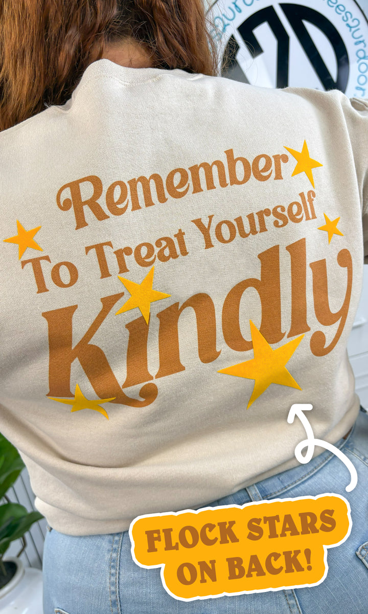 Treat Yourself Kindly Star Graphic Sweatshirt