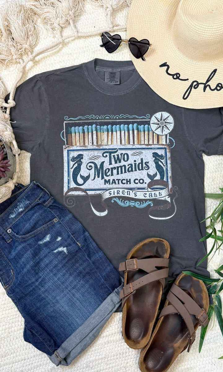 Two Mermaids Match Co. Comfort Color Graphic T-Shirt