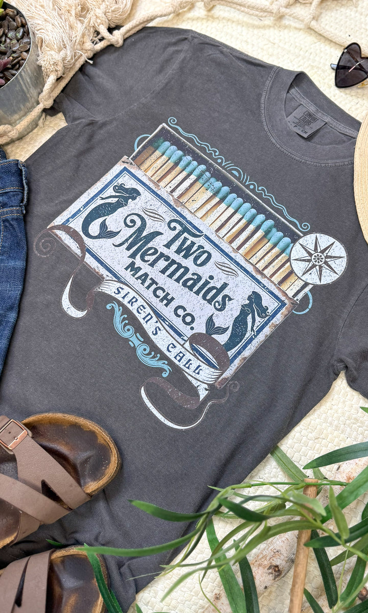 Two Mermaids Match Co. Comfort Color Graphic T-Shirt