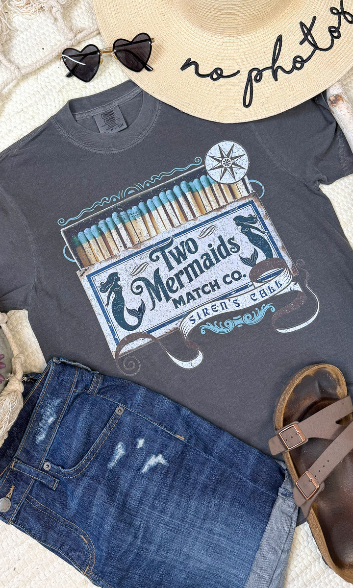 Two Mermaids Match Co. Comfort Color Graphic T-Shirt