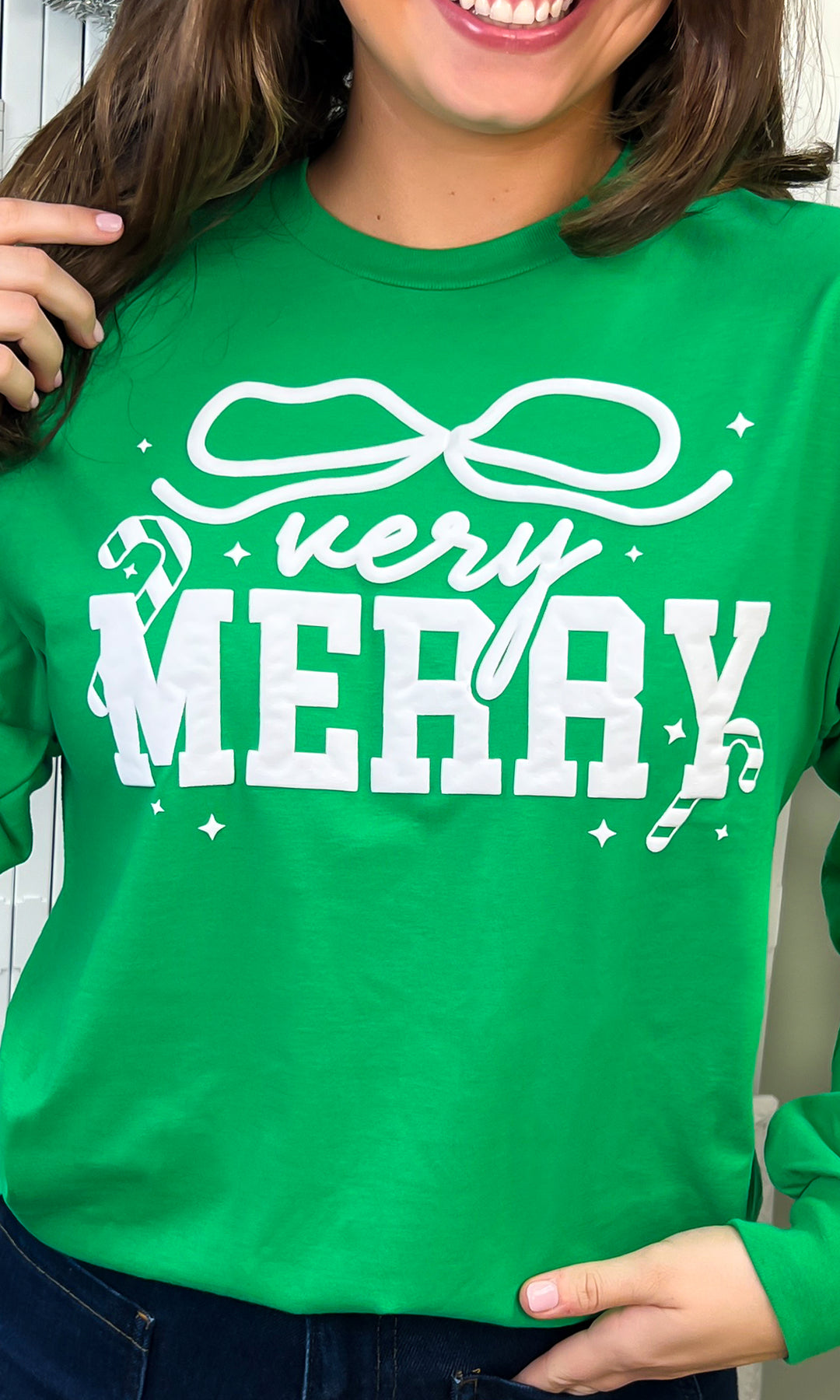 Very Merry Puff Christmas Graphic Long Sleeve T-Shirt