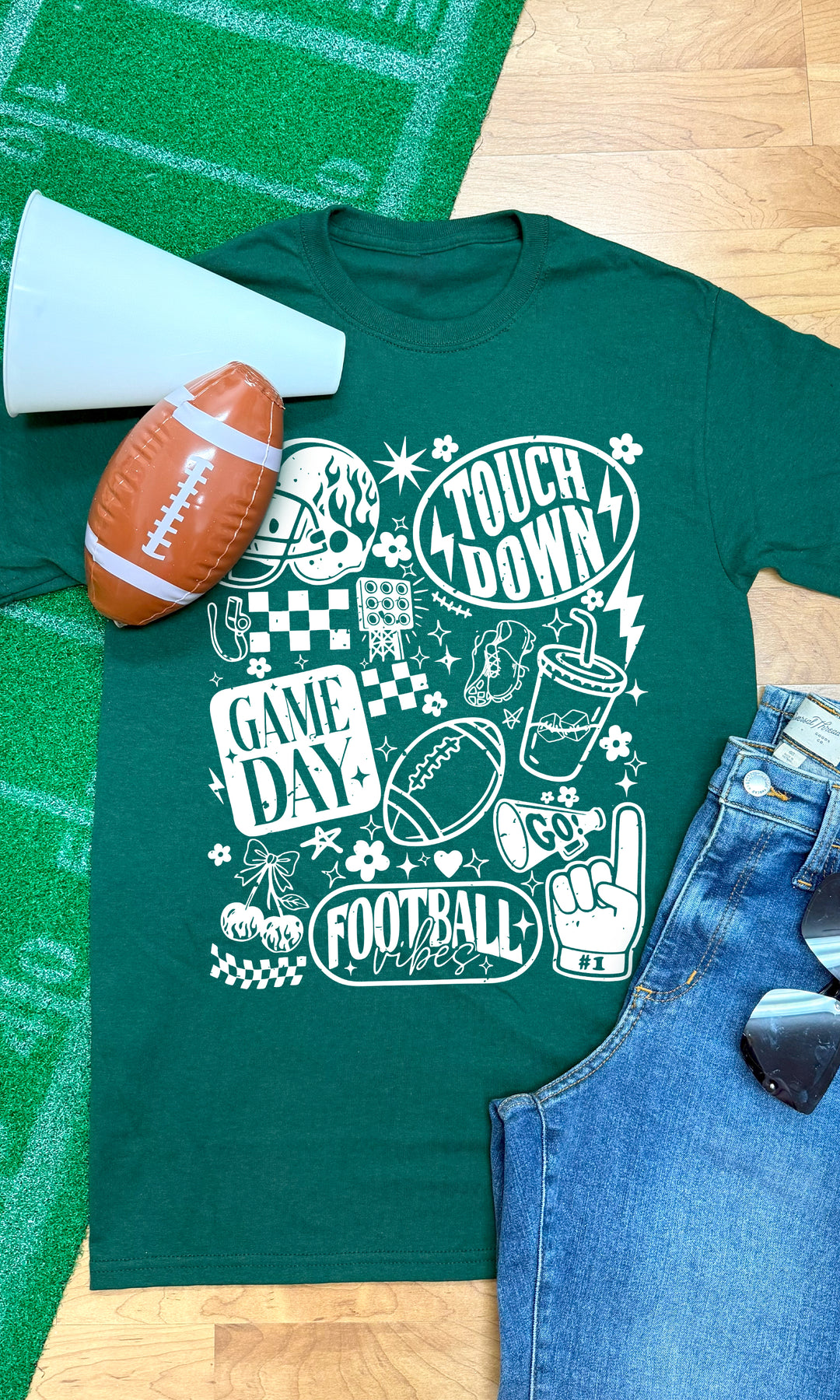 Shop the Vintage Football Season Graphic T-Shirt featuring fun designs, perfect for game day vibes!