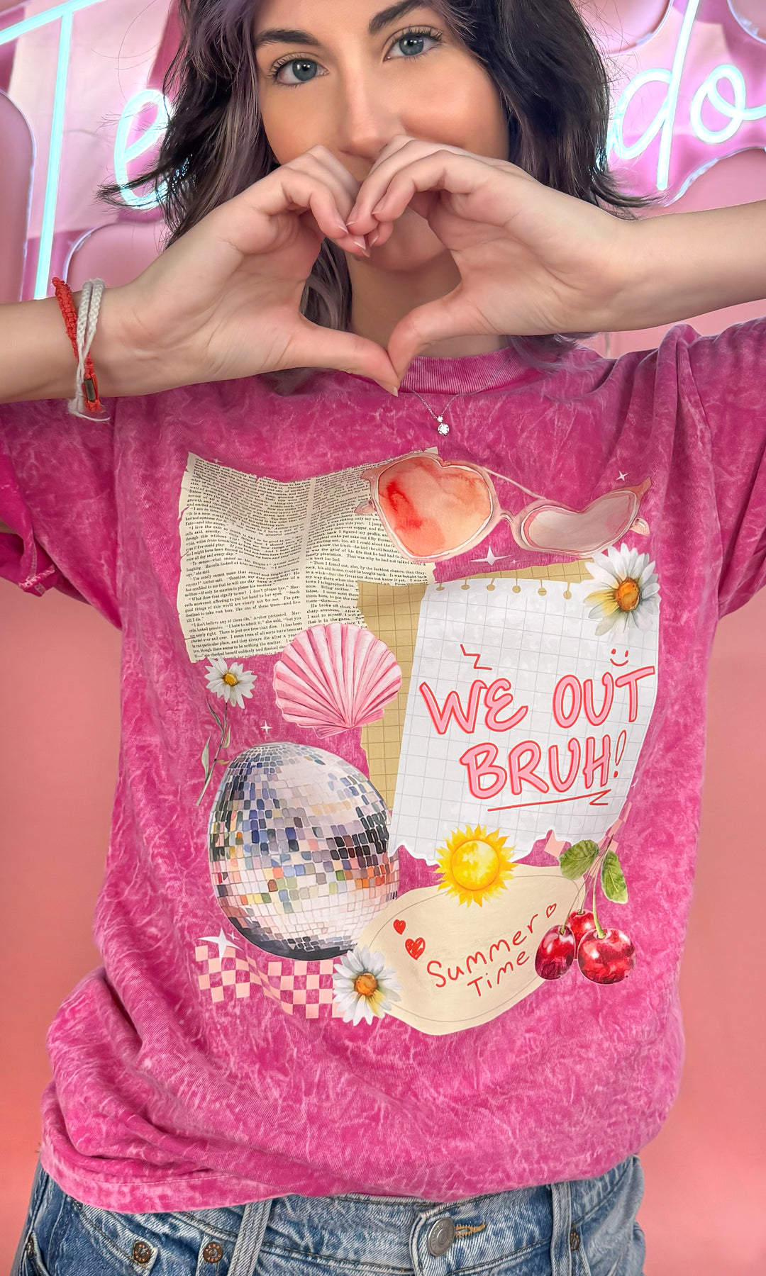 We Out Bruh Scrapbook Mineral Washed T-Shirt