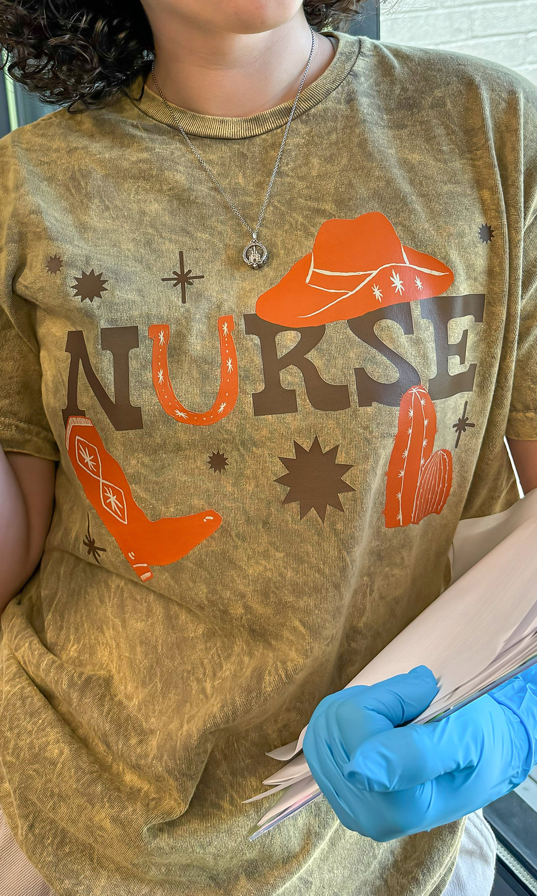 Western Nurse Mineral Wash Graphic T-shirt