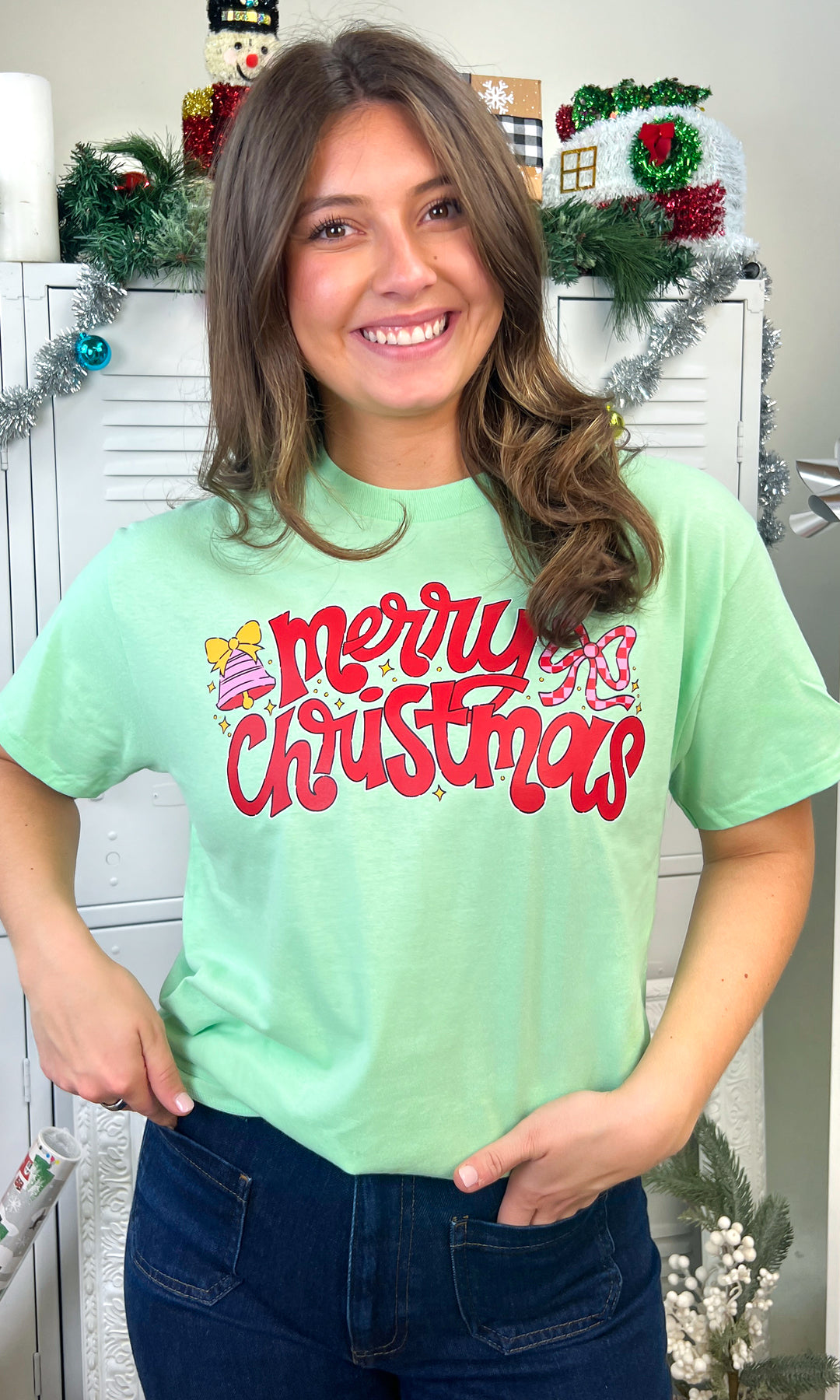 Whimsy Merry Christmas Graphic T-Shirt