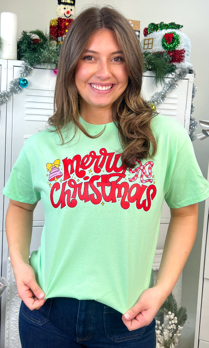 Whimsy Merry Christmas Graphic T-Shirt