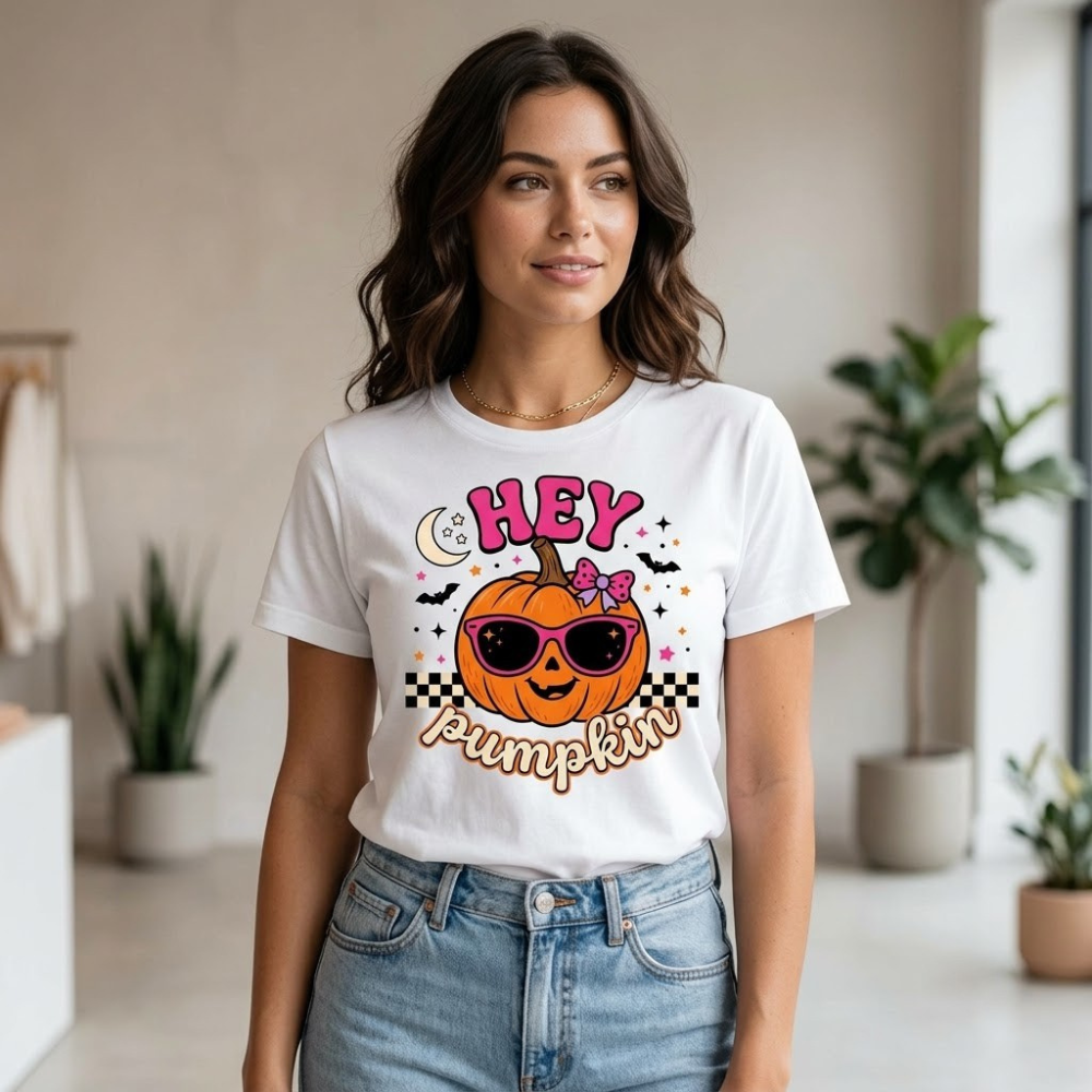Hey Pumpkin Halloween Graphic T-Shirt