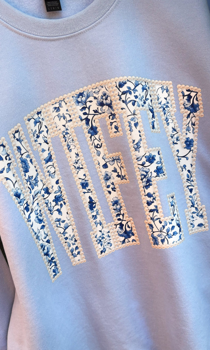 Wifey Pearl Graphic Sweatshirt