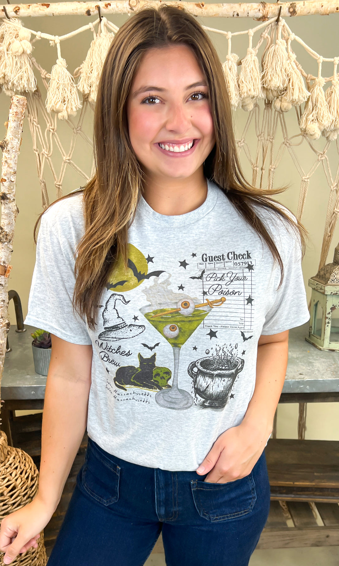 Witches Brew Collage Halloween Graphic Shirt