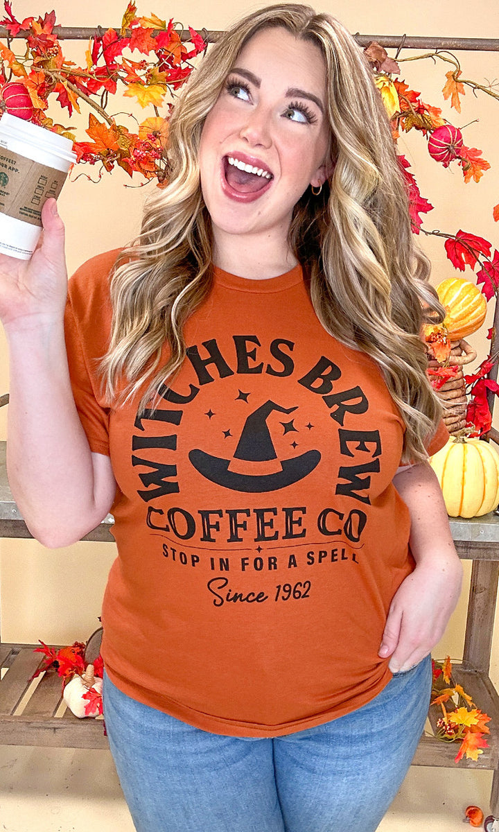 Witches Brew Coffee Co Halloween Graphic T-Shirt