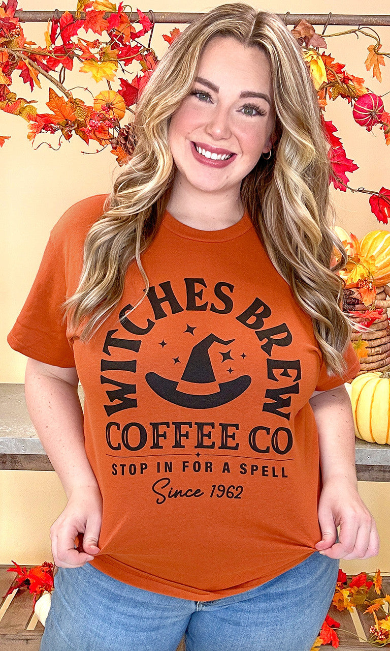 Witches Brew Coffee Co Halloween Graphic T-Shirt