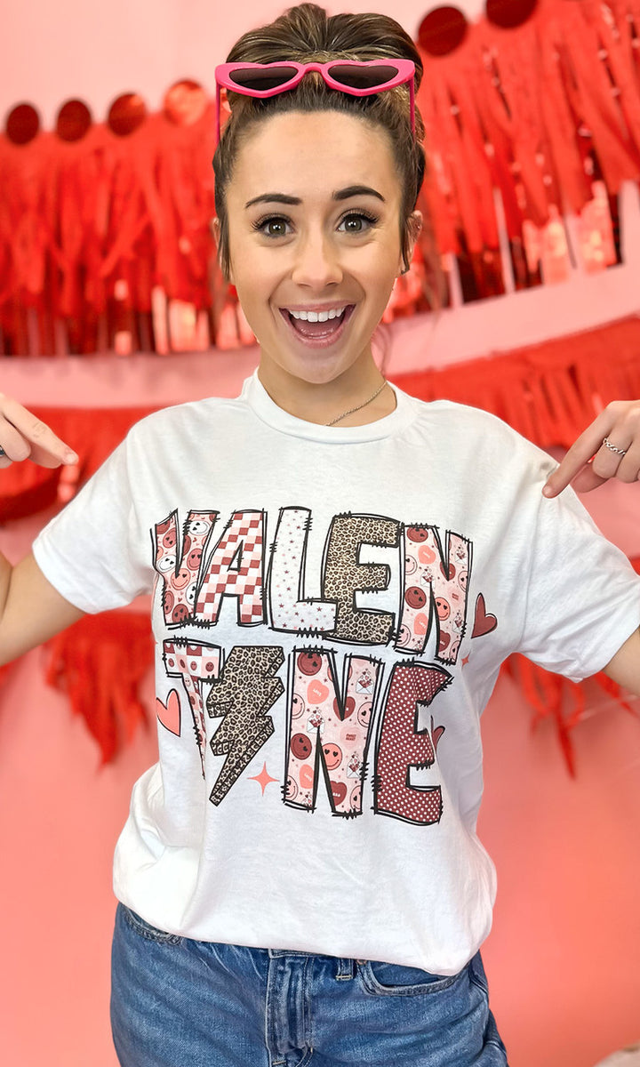 Multi Valentine Letters Graphic T-Shirt