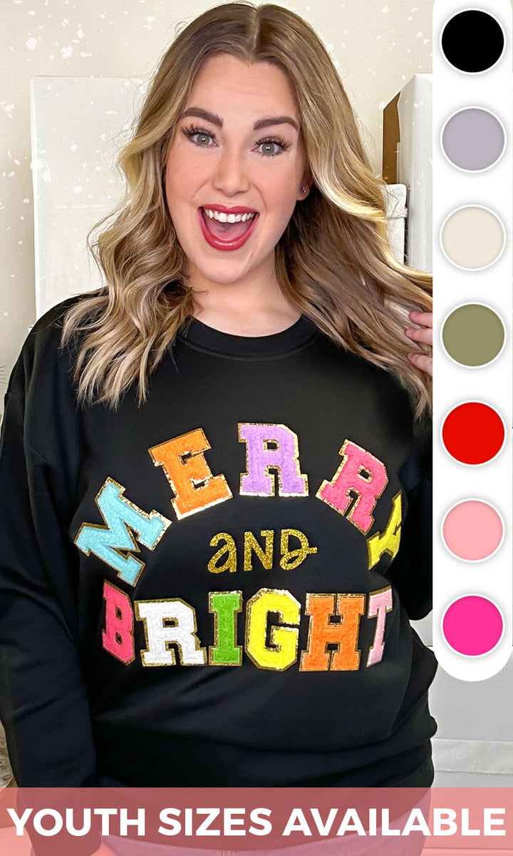 Merry and Bright Ideal Chenille Sweatshirt