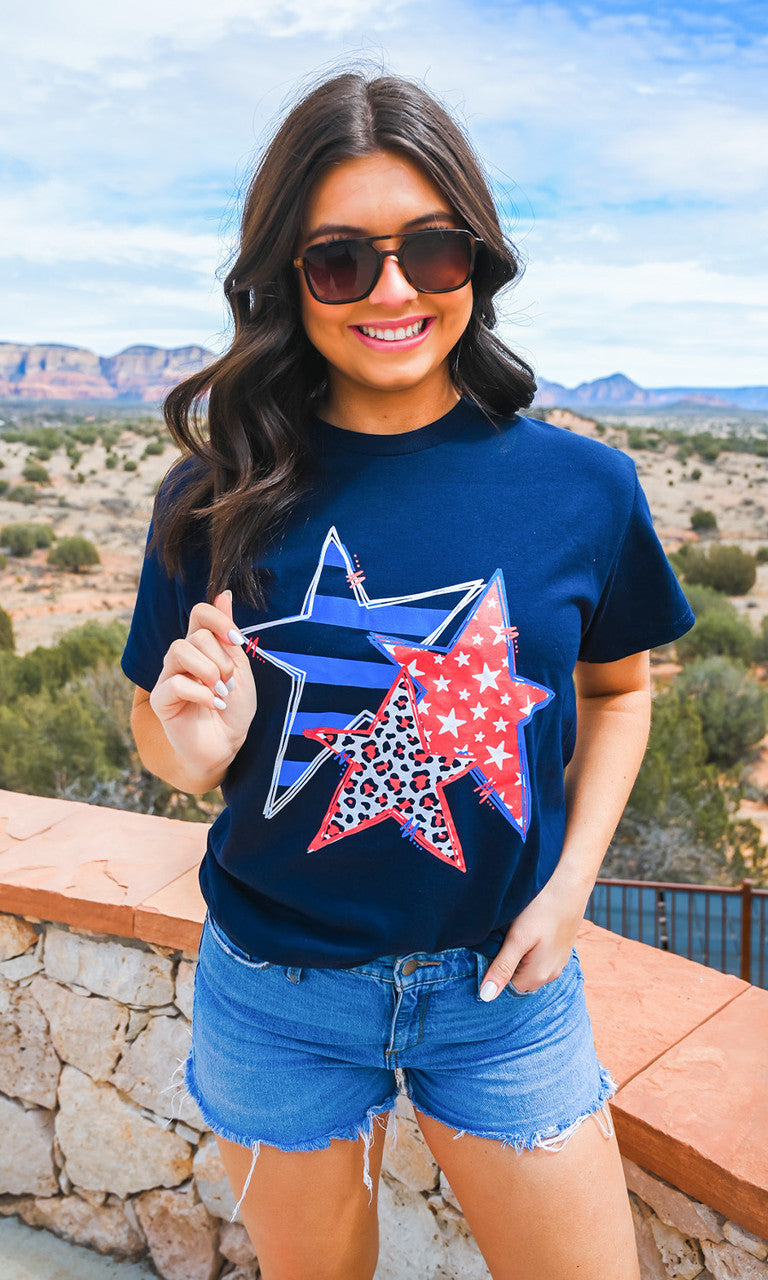 Doodle Star Graphic T-Shirt