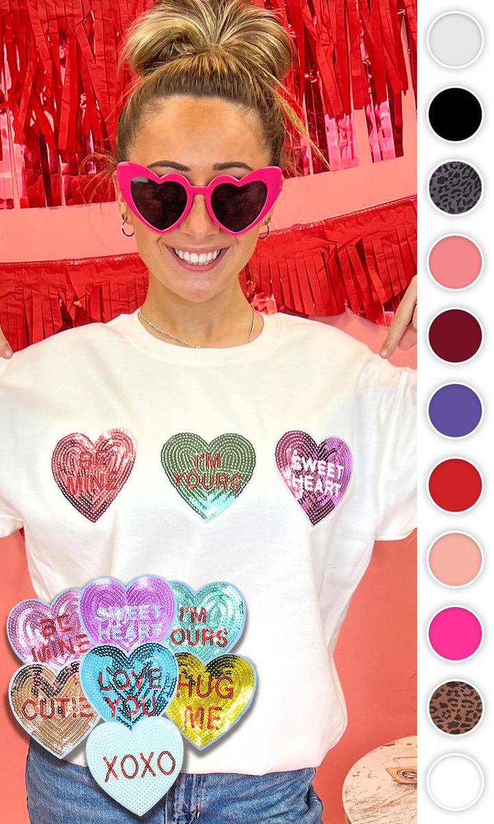 Sparkle Conversation Heart Sweatshirt