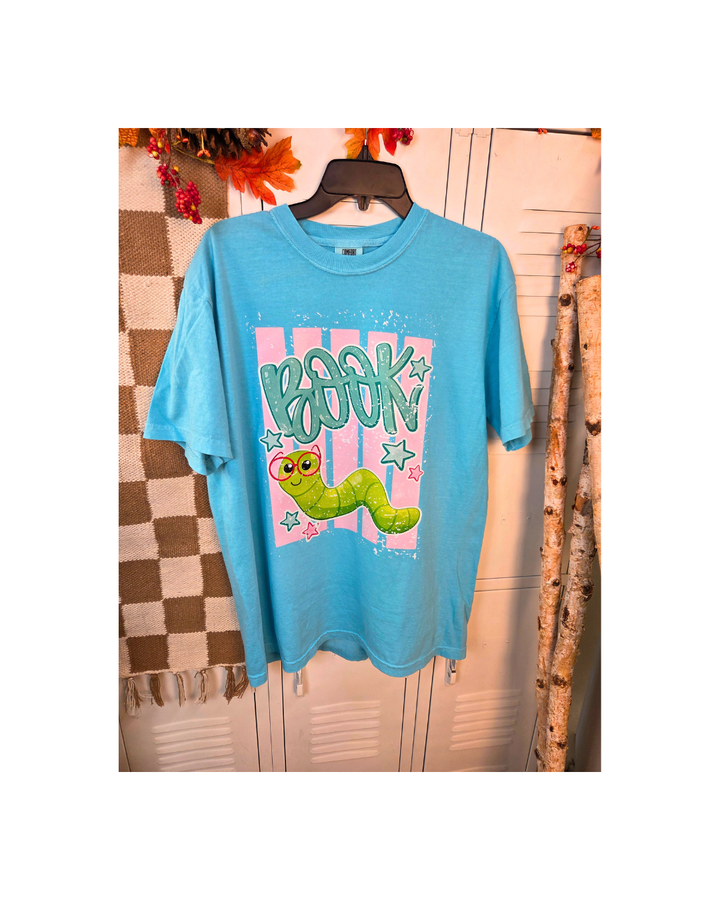 Book Worm Distressed Comfort Color T-Shirt