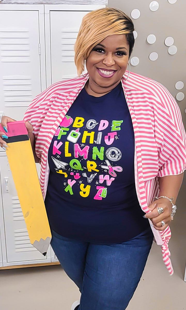 T2D Alphabet School Graphic T-Shirt