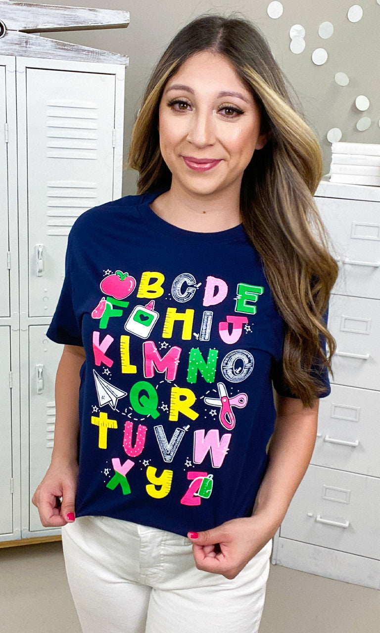 T2D Alphabet School Graphic T-Shirt