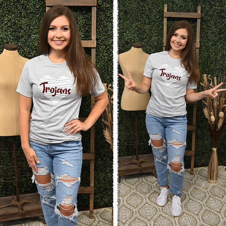School Heart Mascot T-Shirt