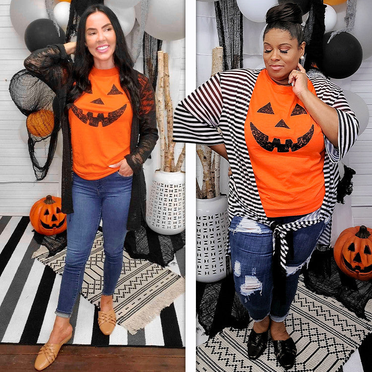 Pumpkin Face Halloween T-Shirt