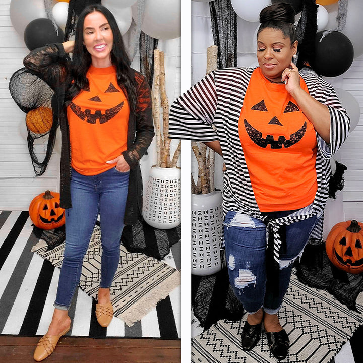 Pumpkin Face Halloween T-Shirt