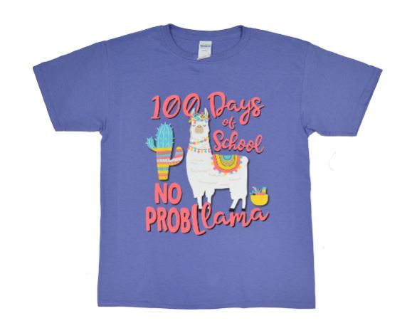 100 Days of School No Probllama T-Shirt
