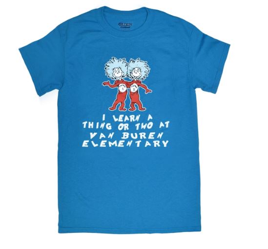 I Learn a Thing or Two Bright Blue T-Shirt by Tees2urdoor
