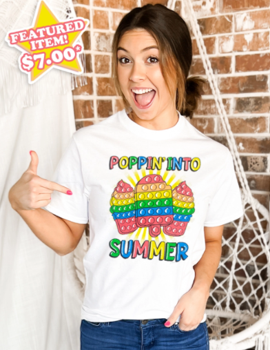 Poppin Into Summer Graphic T-Shirt