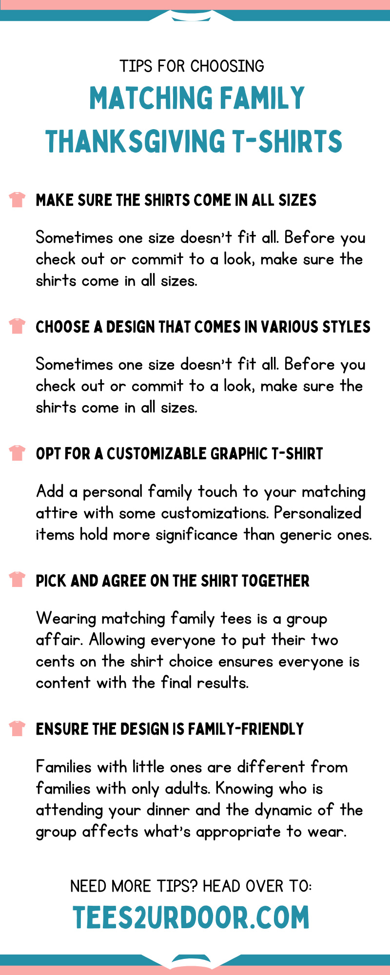 7 Tips for Choosing Matching Family Thanksgiving T-shirts