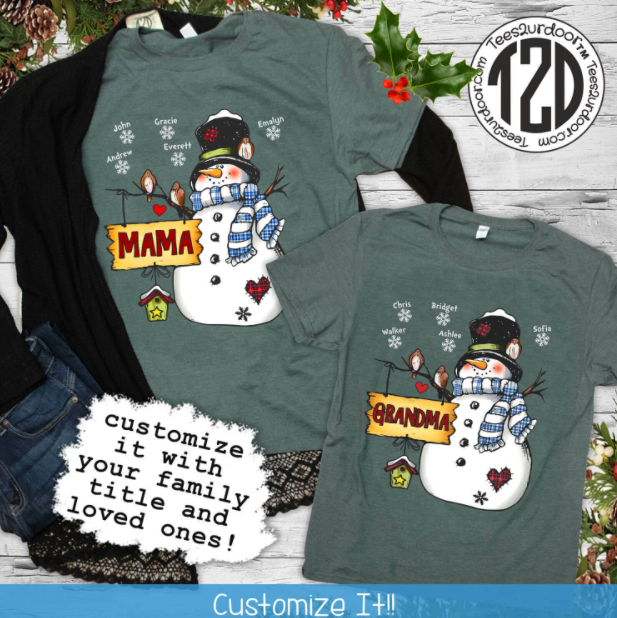 Custom Christmas Family T-Shirt