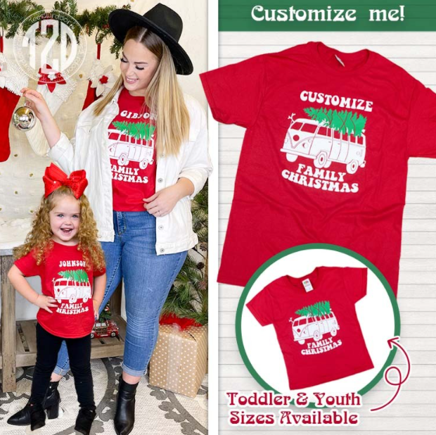 Retro Family Christmas Custom T-Shirt